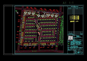 某住宅别墅小区规划设计cad方案图