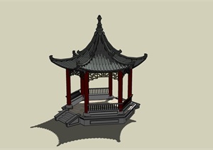 凤凰亭古典中式SU(草图大师)模型