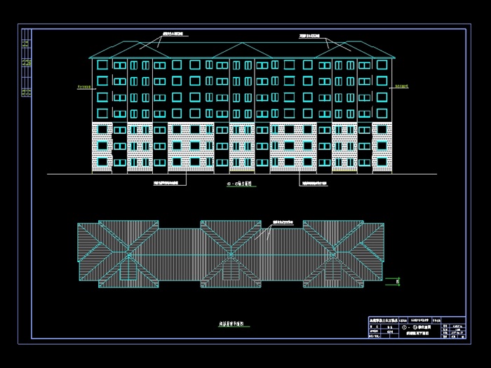 欧式多层住宅楼全套设计cad结构图(2)
