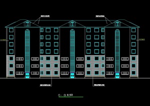 欧式多层住宅楼全套设计cad结构图