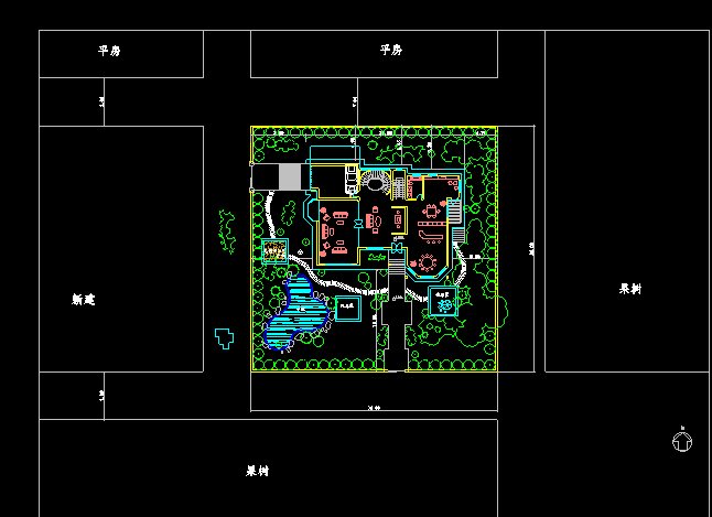 简欧2层别墅建筑方案及庭院平面图(4)