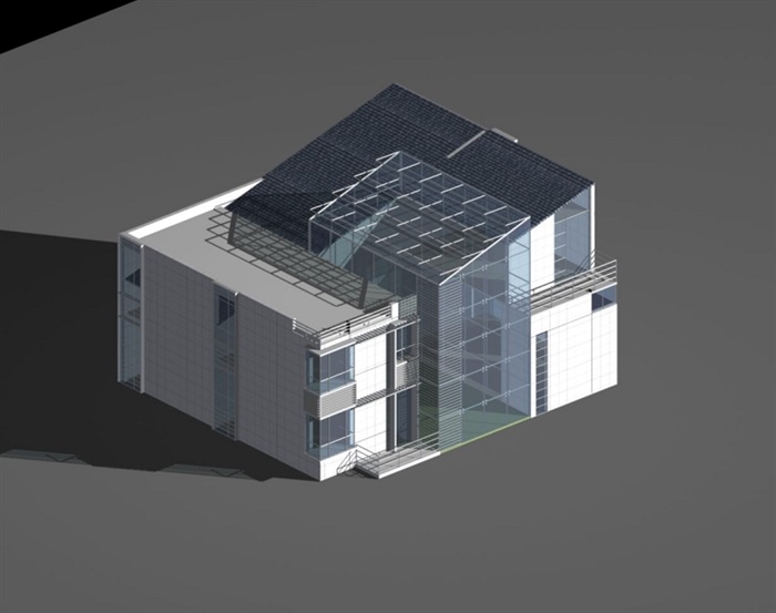 独栋多层详细完整别墅设计cad方案图(2)