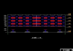 五层框架商住楼设计cad方案图