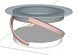 现代风格玻璃桌子设计SU(草图大师)模型