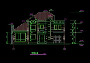 小型别墅多层建筑设计cad方案图