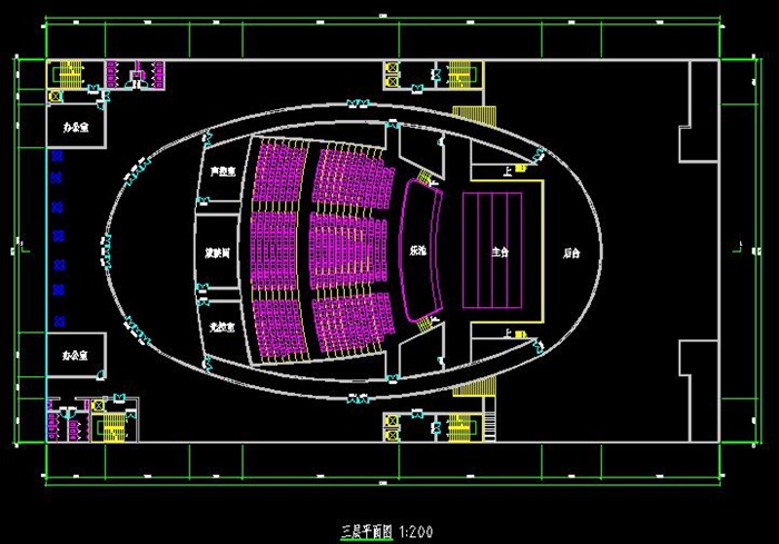 电影院建筑设计方案(含CAD图SU模型JPG效果图及PSD分层图)-约20000平(7)