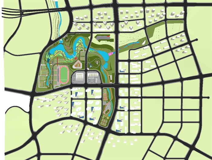 现代大型湿地体育公园景观规划方案SU模型(10)