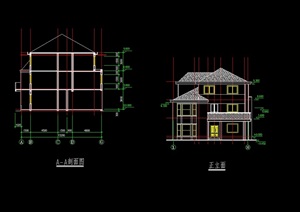 某小区住宅别墅设计cad方案图
