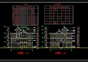 独栋详细欧式别墅建筑cad施工图纸