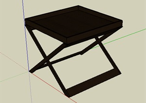 现代室内折叠桌子SU(草图大师)模型