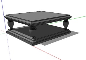 某欧式独特的矮桌设计SU(草图大师)模型
