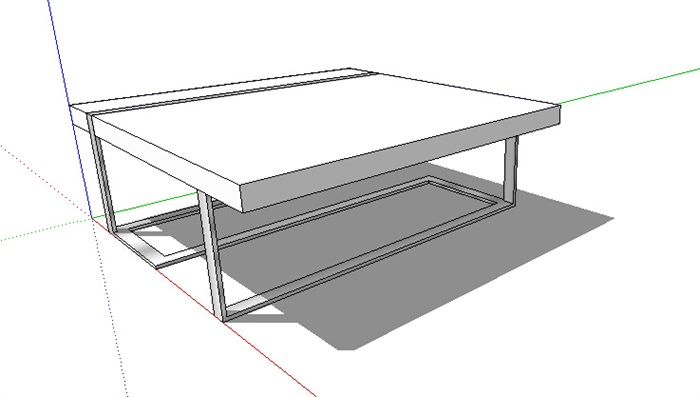 现代室内独特无材质贴图桌子su模型