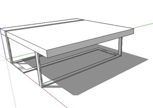 现代室内独特无材质贴图桌子SU(草图大师)模型