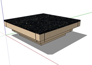 现代室内桌子独特详细设计SU(草图大师)模型