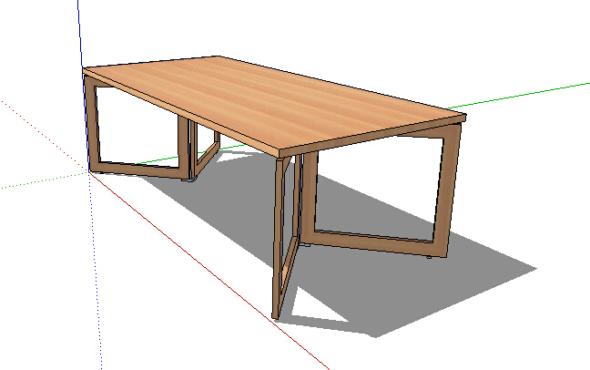现代室内桌子独特设计su模型