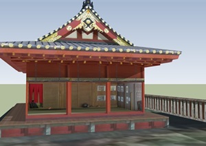 日本古建寺庙SU(草图大师)模型