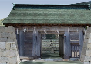 日本古建民居建筑SU(草图大师)模型