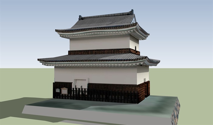 经典日本古建设计su模型