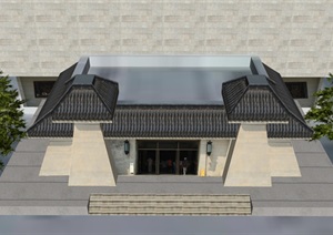 古建日式寺庙设计SU(草图大师)模型