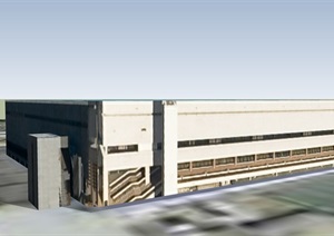 工厂详细的建筑设计SU(草图大师)模型