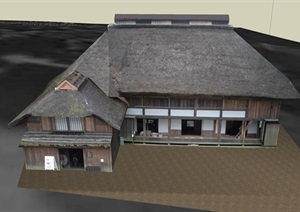 日本多层居住建筑设计SU(草图大师)模型