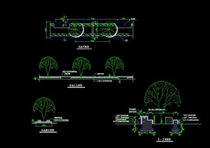 某现代详细的树池设计cad施工图