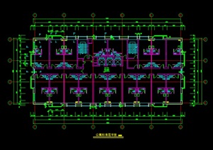 现代高层公寓楼建筑cad方案图