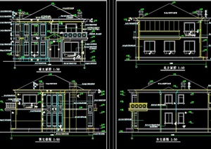 欧式详细的别墅设计建筑cad施工图纸