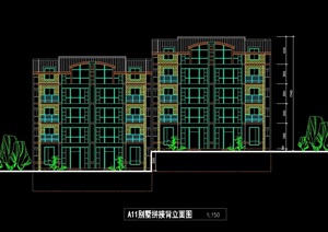 汇景台别墅详细多层建筑设计cad方案