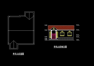 农家小型住宅建筑cad方案图