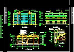 框架结构厂房多层设计cad施工图
