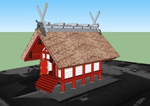 日本古建民居住宅楼设计SU(草图大师)模型