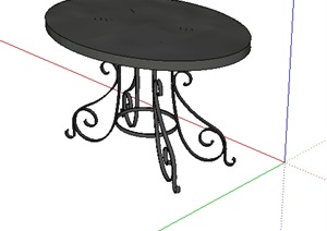 某欧式圆桌设计SU(草图大师)模型