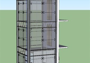 现代电梯独特设计SU(草图大师)模型