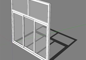现代室内详细的窗子设计SU(草图大师)模型