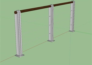 现代园林景观拉杆SU(草图大师)模型
