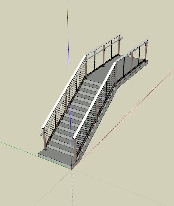 某室内详细楼梯设计su模型