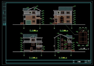 简单实用的新型农村住宅建筑设计cad施工图