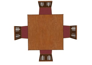 餐桌独特详细设计SU(草图大师)模型