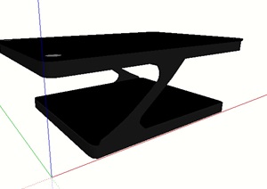 简约室内详细的桌子设计SU(草图大师)模型