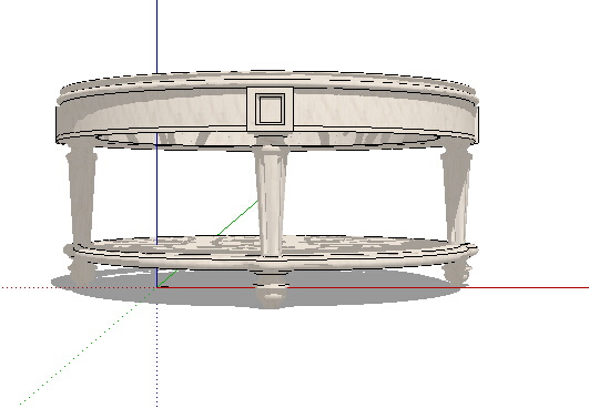 欧式圆形详细的桌子设计su模型
