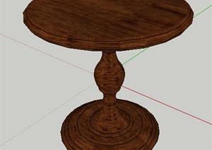 欧式独特圆形桌子设计SU(草图大师)模型