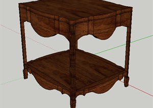 欧式木质桌子素材设计SU(草图大师)模型