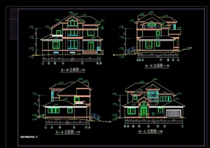 东阳别墅独栋建筑设计cad施工全套图