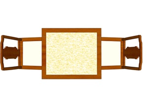 双人餐桌椅设计SU(草图大师)模型