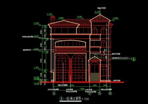 别墅建筑详细设计cad方案图
