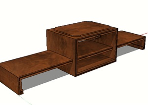 室内电视桌设计SU(草图大师)模型