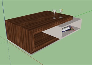 某简约室内的桌子设计SU(草图大师)模型