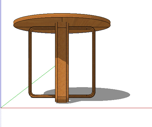 某室内木质桌子su模型