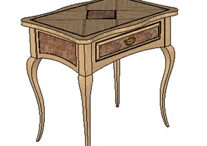 某欧式详细完整的木质桌子设计SU(草图大师)模型